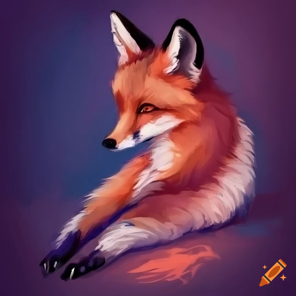 elegant art of a fox