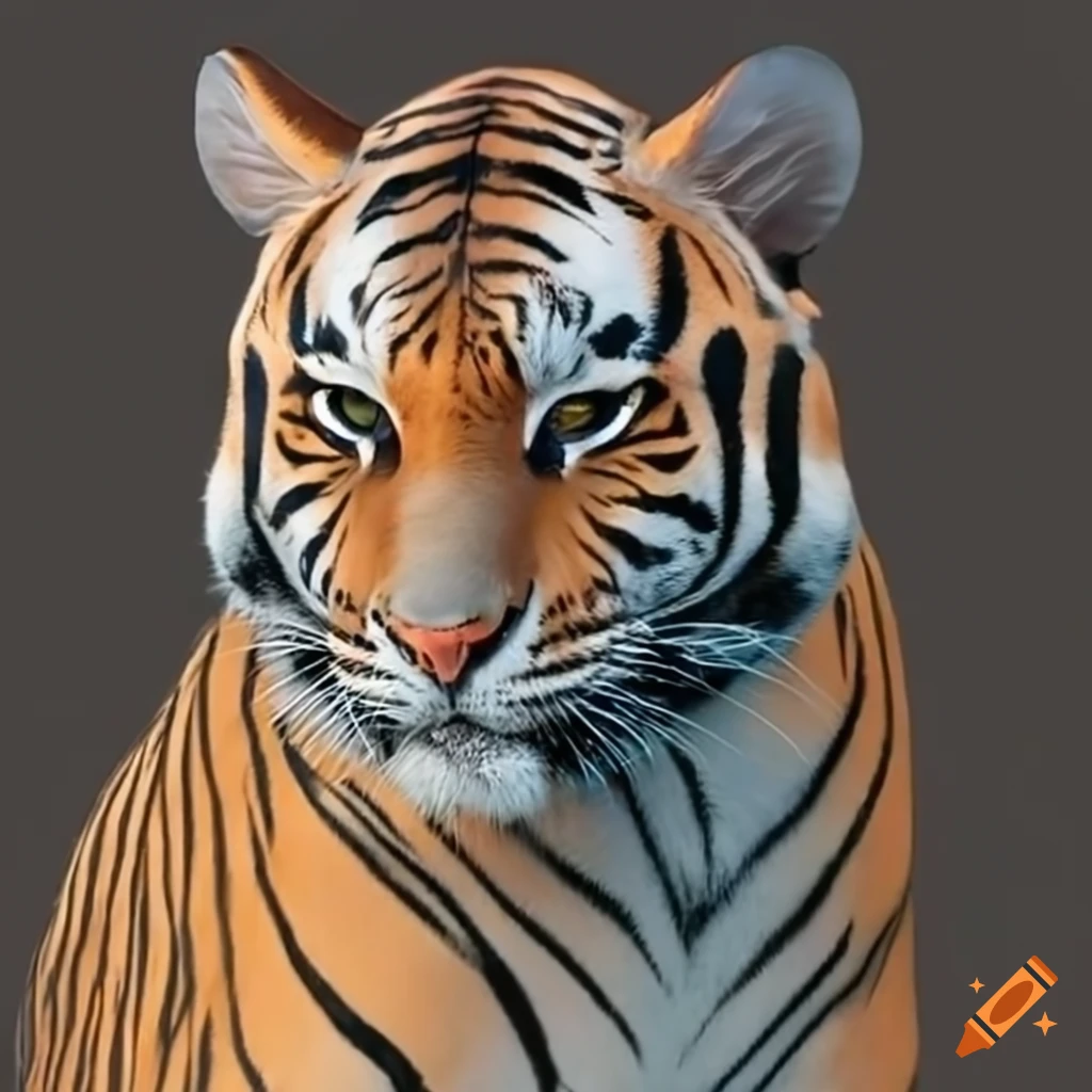 Tiger with the head and body shape of horse on Craiyon