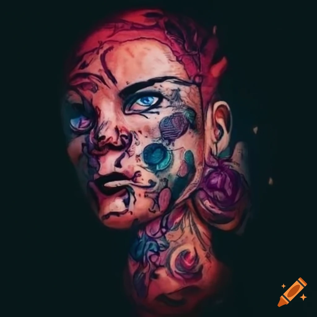 Abstract art of inkfilled battles