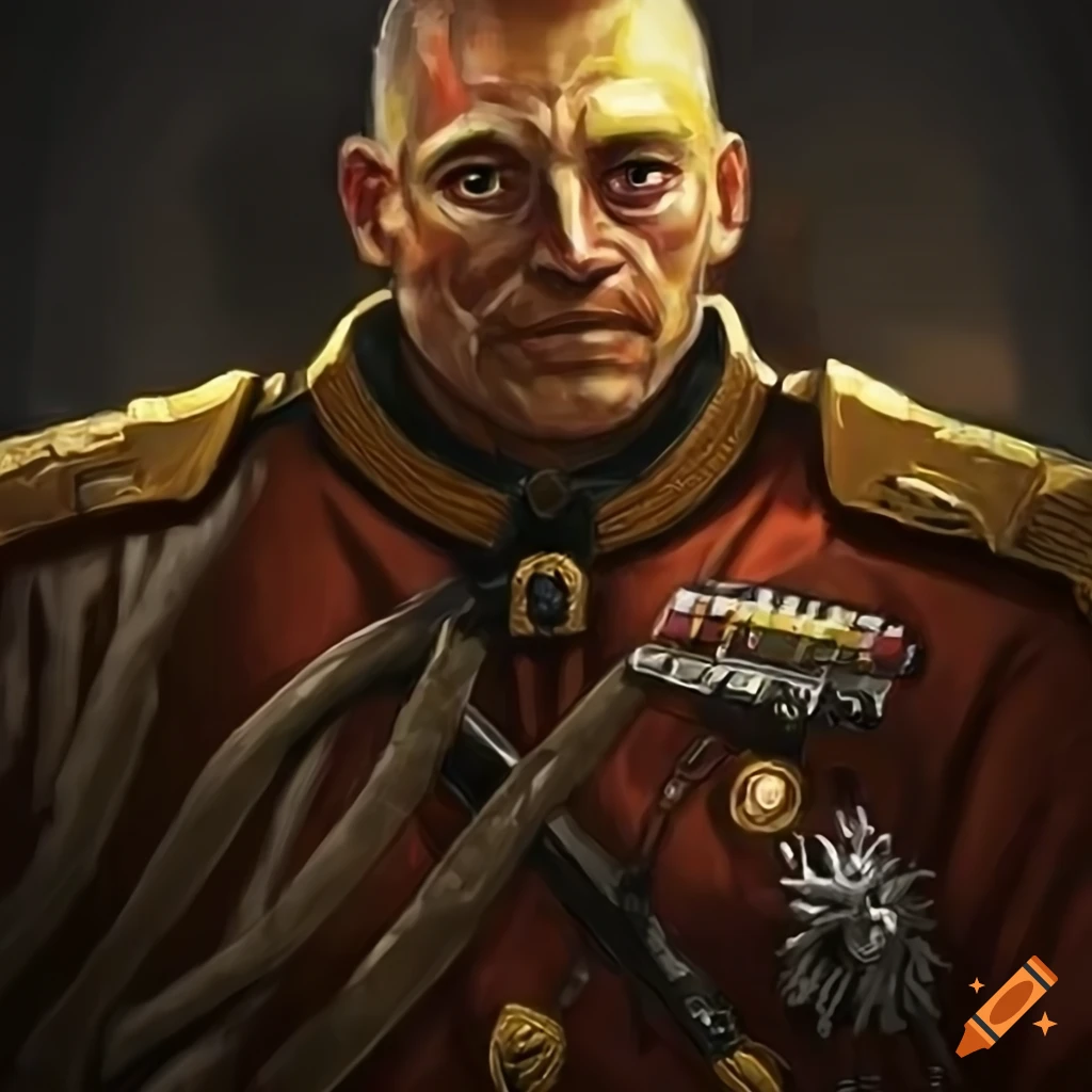 2D digital art of a commander soldier