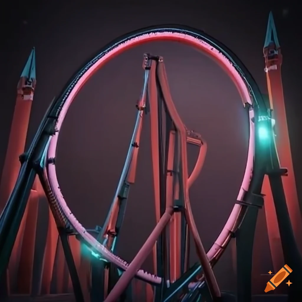 Tron rollercoaster on Craiyon
