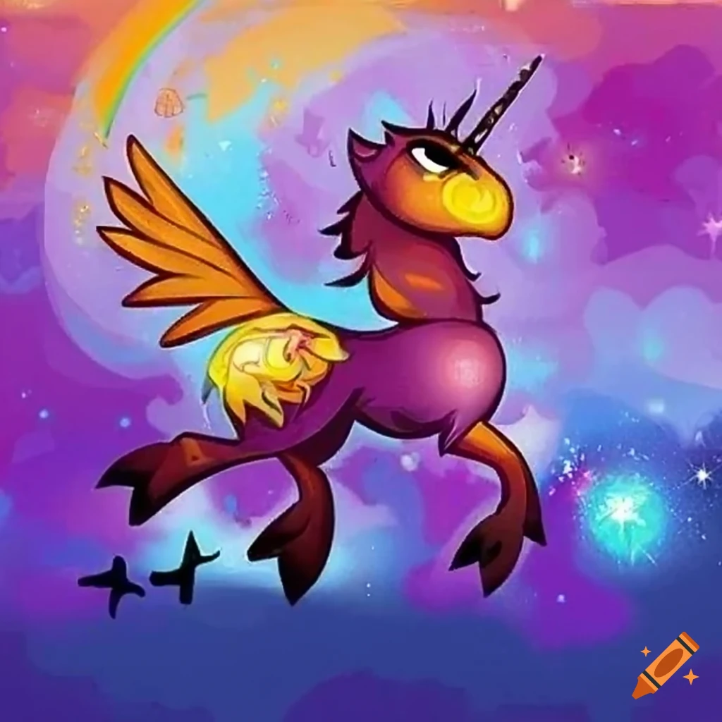 Artistic portrayal of a majestic male unicorn prince on Craiyon