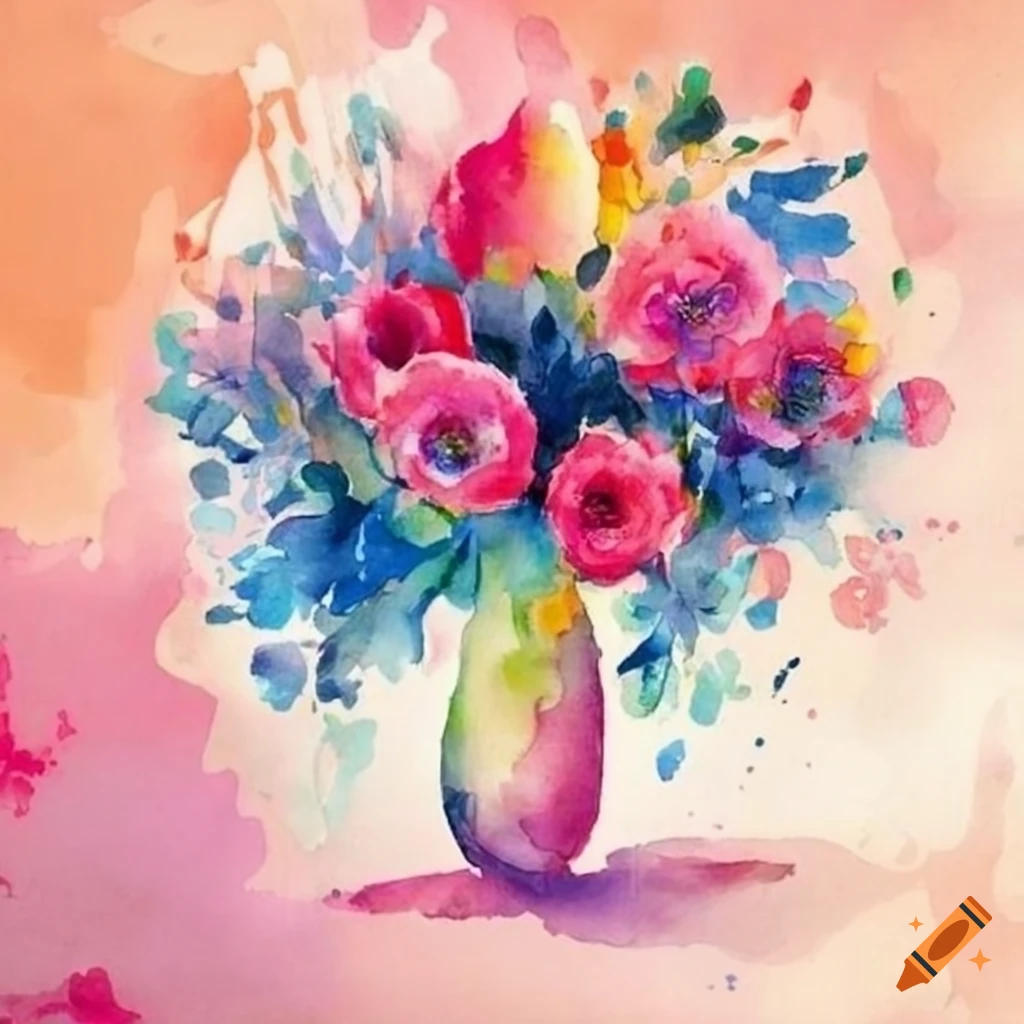 colorful arrangement of floral watercolor prints