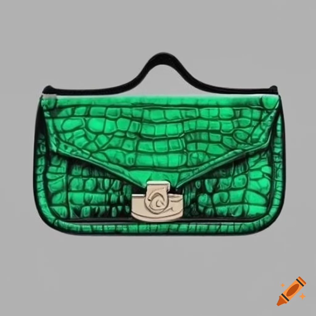 Metallic and dark green purse | Bagman and Robin