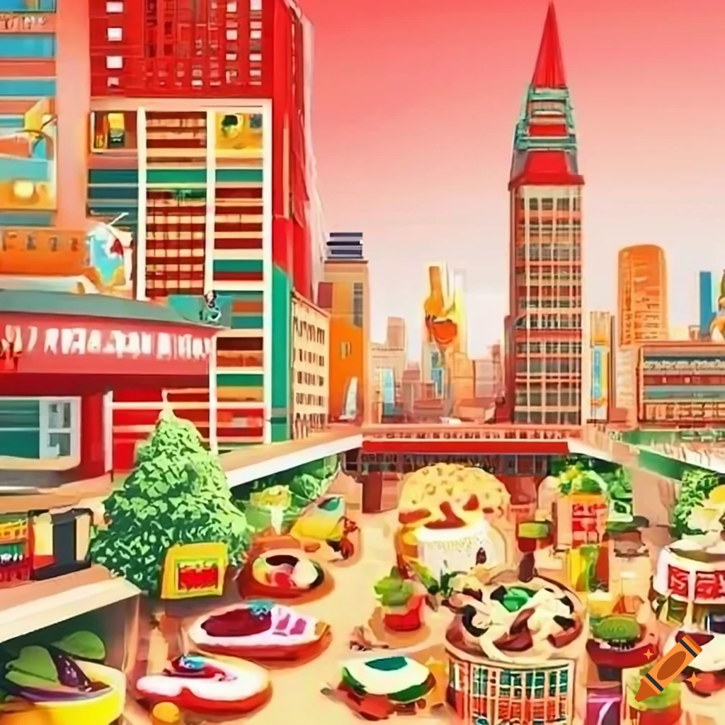 Poster Of A Detailed Food City On Craiyon Poster Of A Detailed Food City On Craiyon