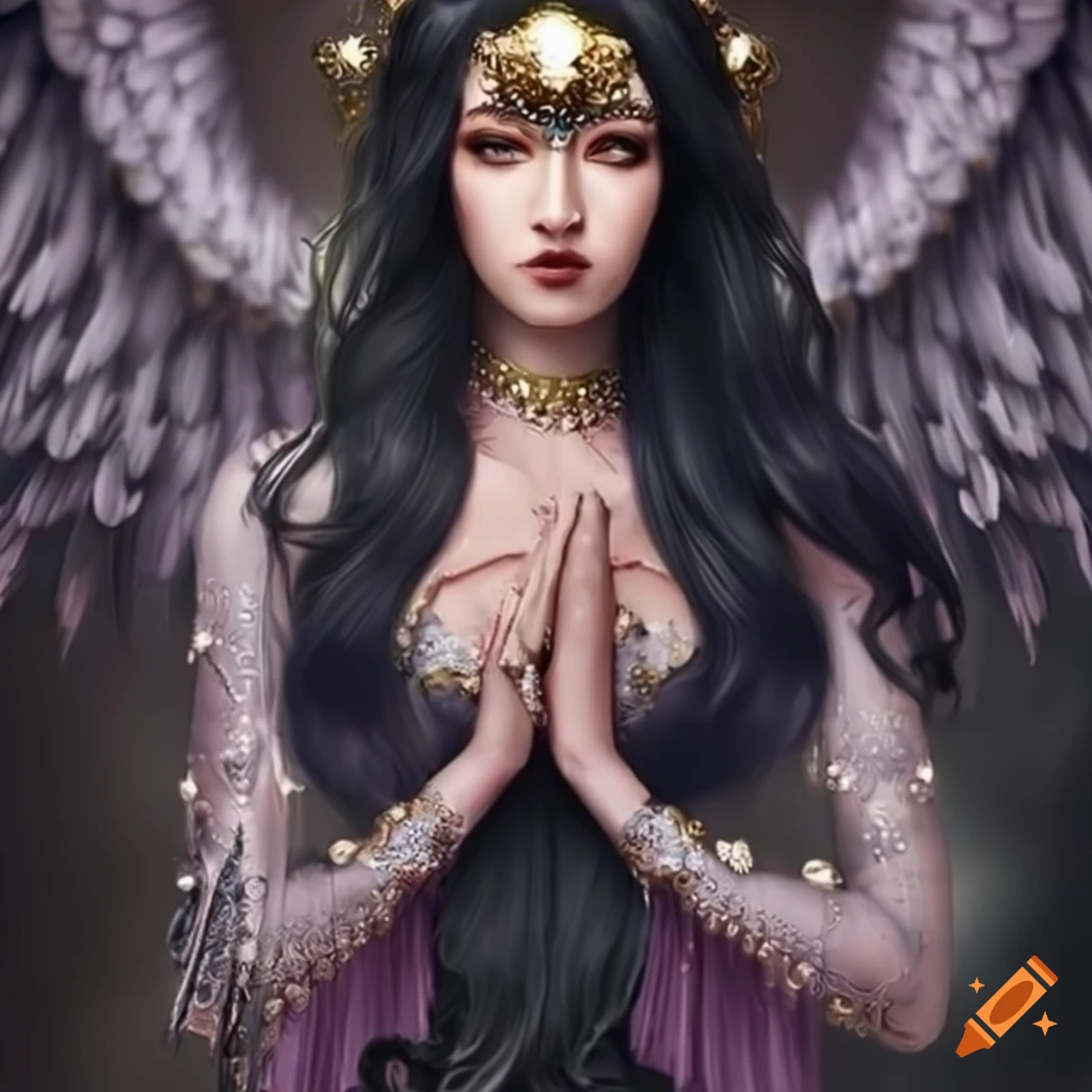  Artistic depiction of a winged goddess on Craiyon