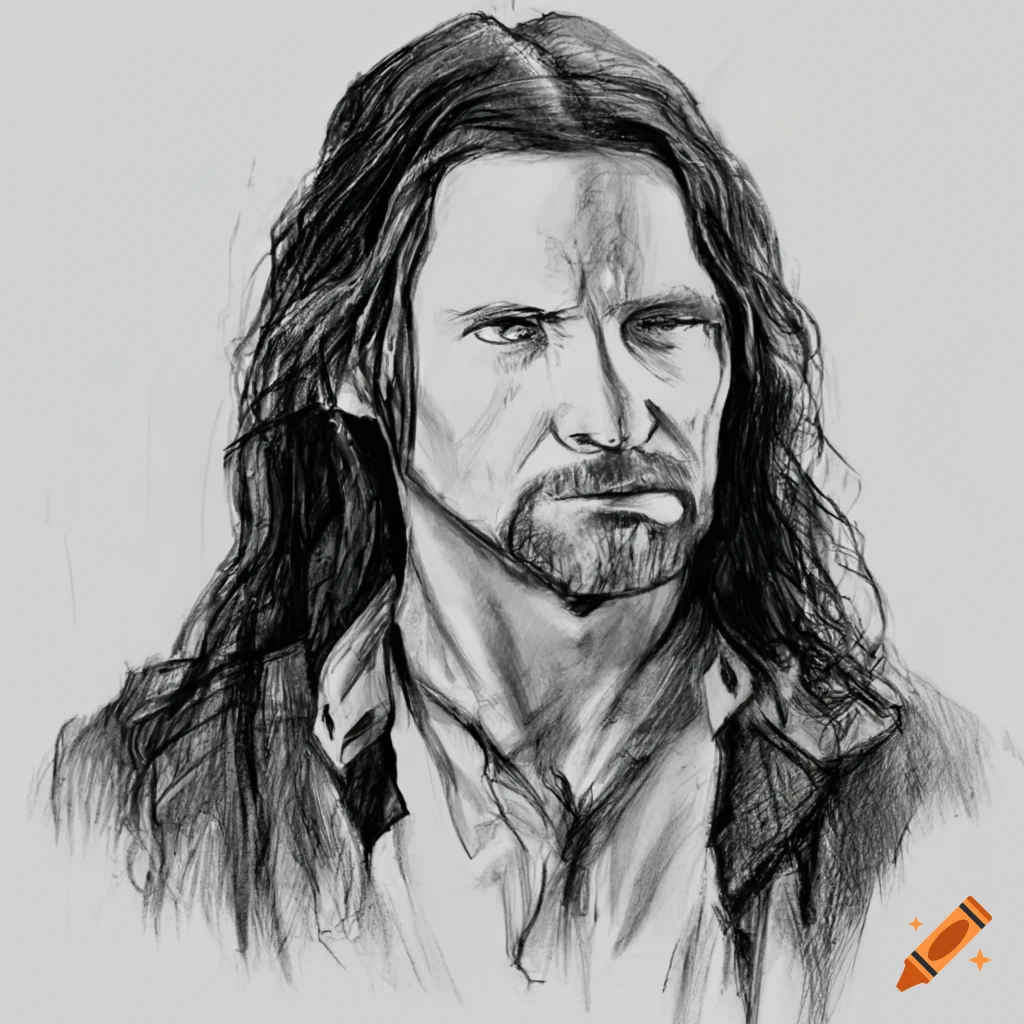 Drawing Aragorn (Viggo Mortensen) from Lord of the rings movie -  Prismacolor pencils - YouTube