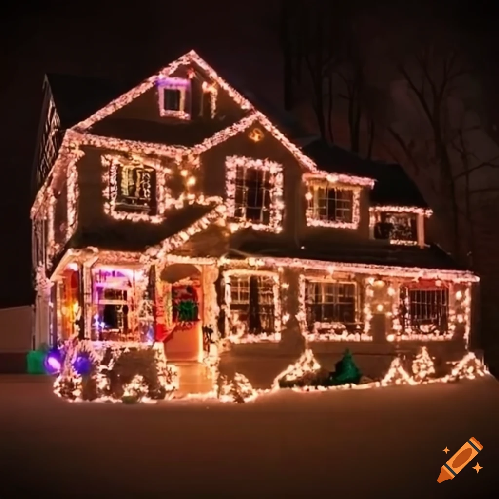 houses competing in a Christmas lighting contest
