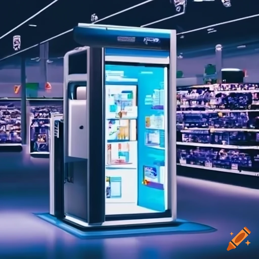 Ai powered Self checkout Kiosks At Walmart On Craiyon