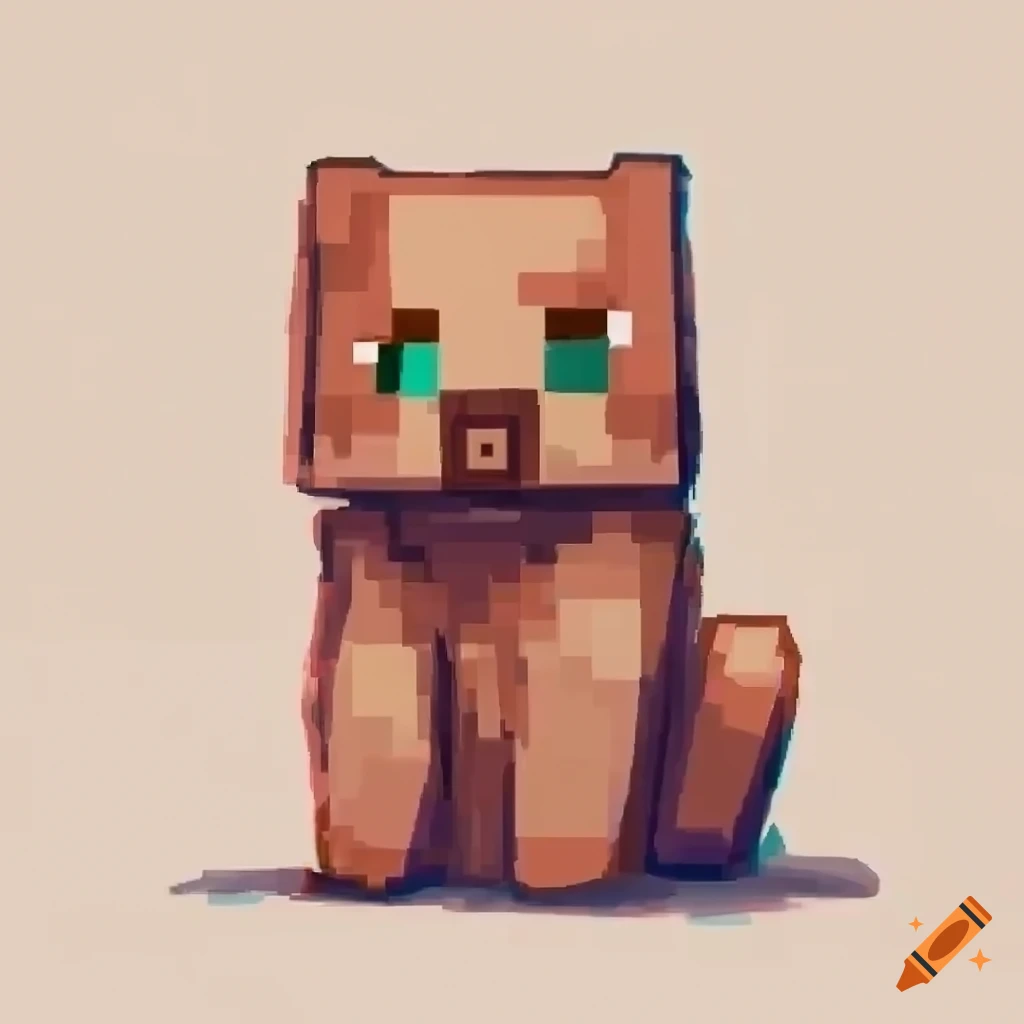 Minecraft bear witness artwork on craiyon