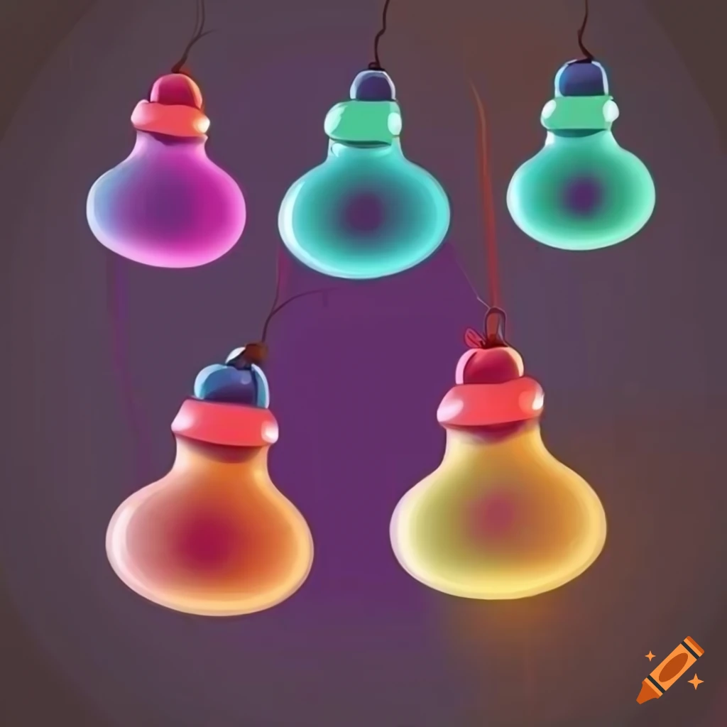 Colorful christmas fairy lights in minimalist style on Craiyon