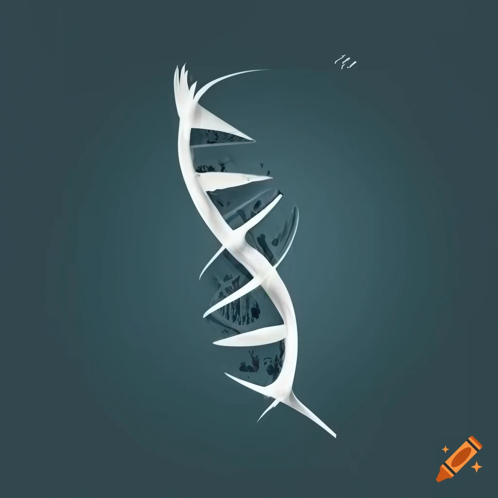 winged logo with DNA design
