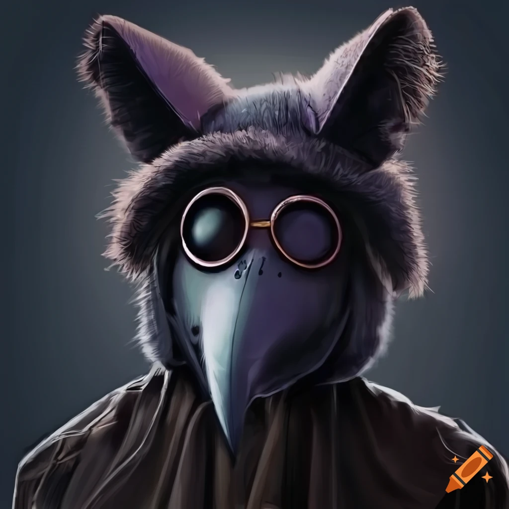 plague doctor with cat ears