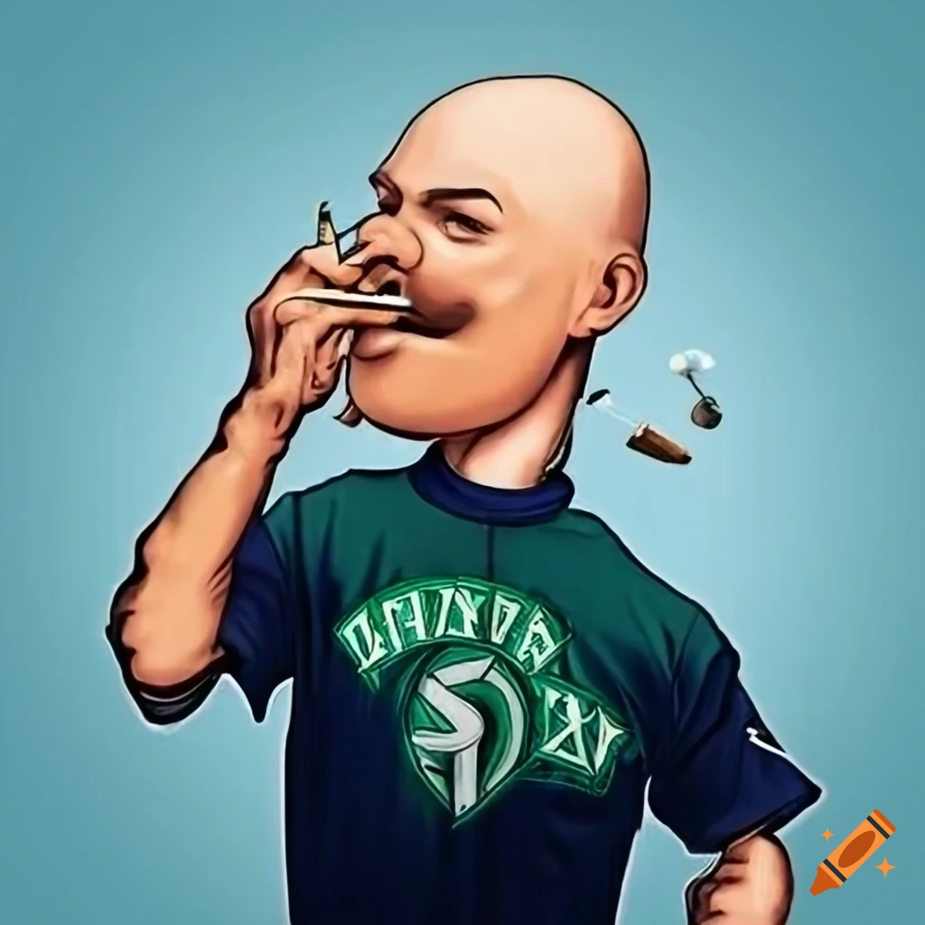 Man golfing and smoking a cigar on Craiyon