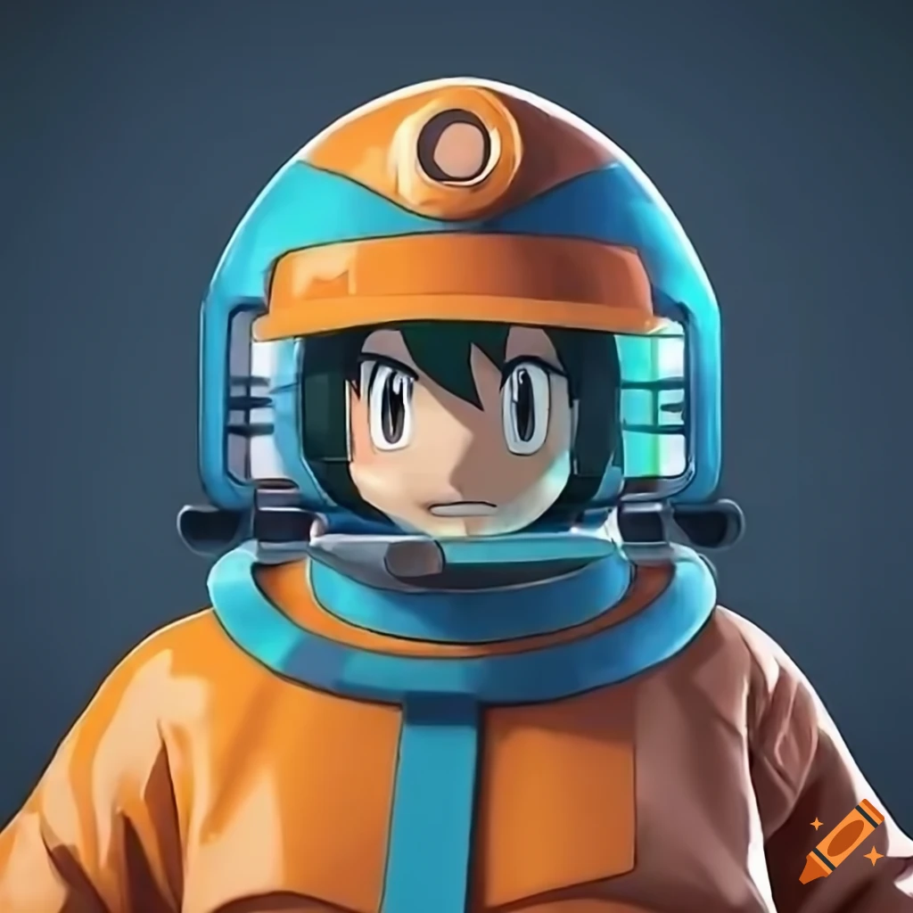 Portrait of ash wearing a diving suit and helmet