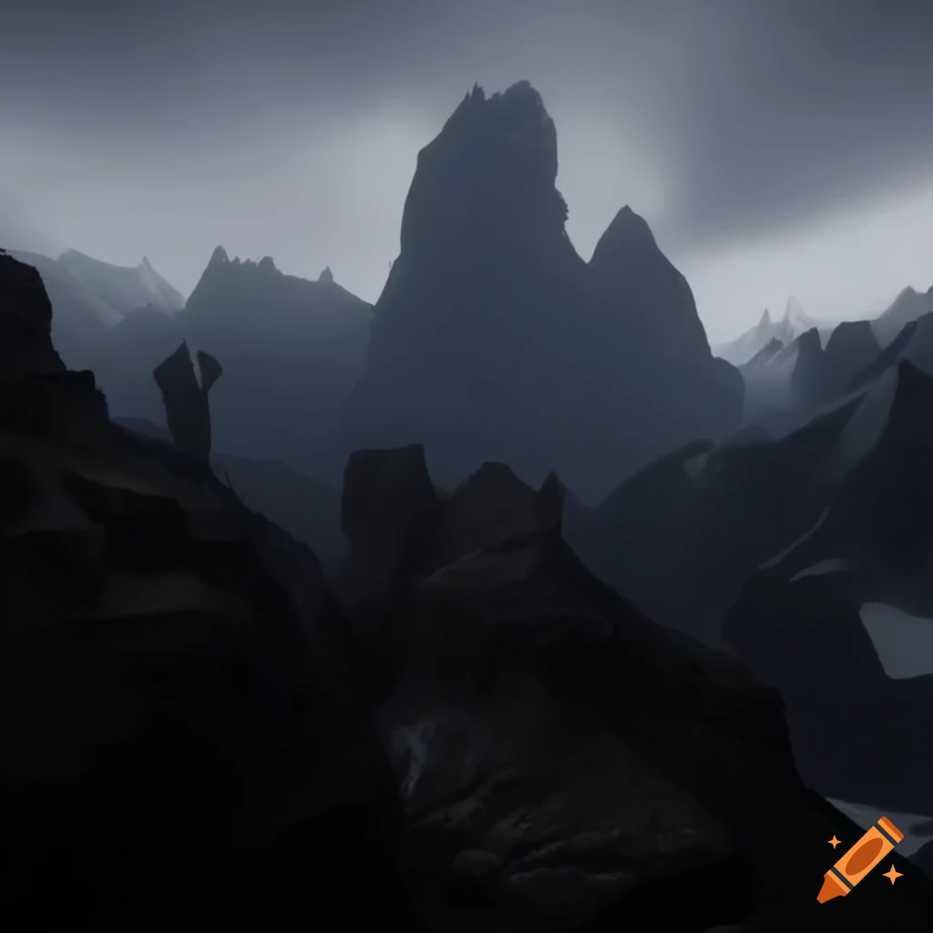 screenshot of snowy mountains in Unreal Engine 5