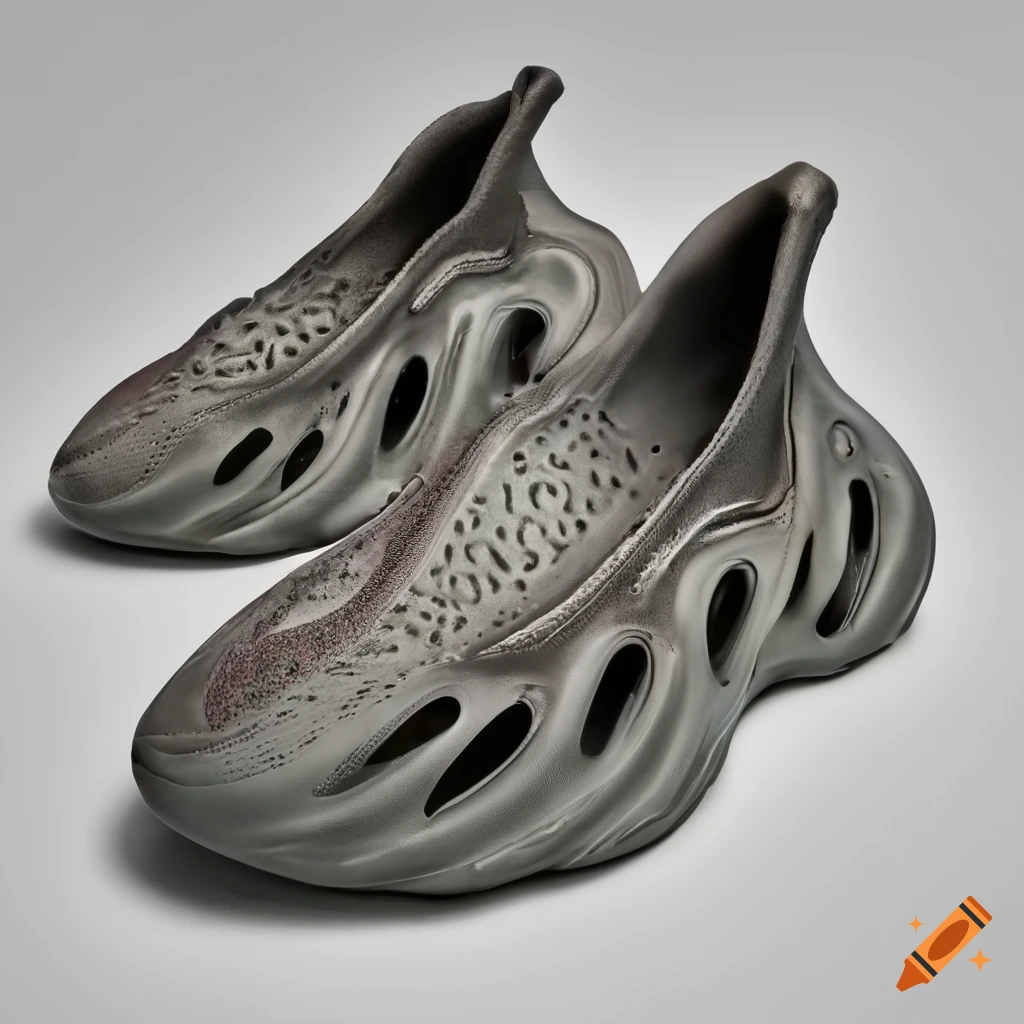Futuristic slip-on sneakers made of bacteria on Craiyon