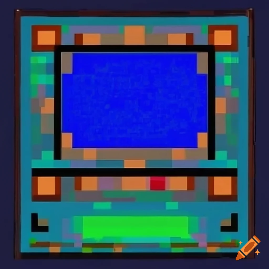 Abstract pixel art titled 'pixelating realities' on Craiyon
