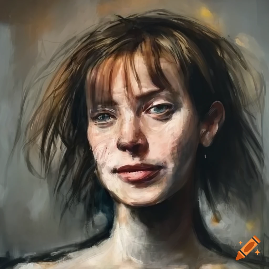 Portrait of a beautiful woman with messy hair