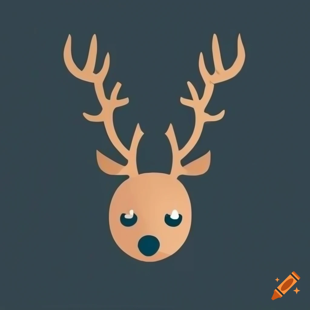 minimalist vector of a reindeer
