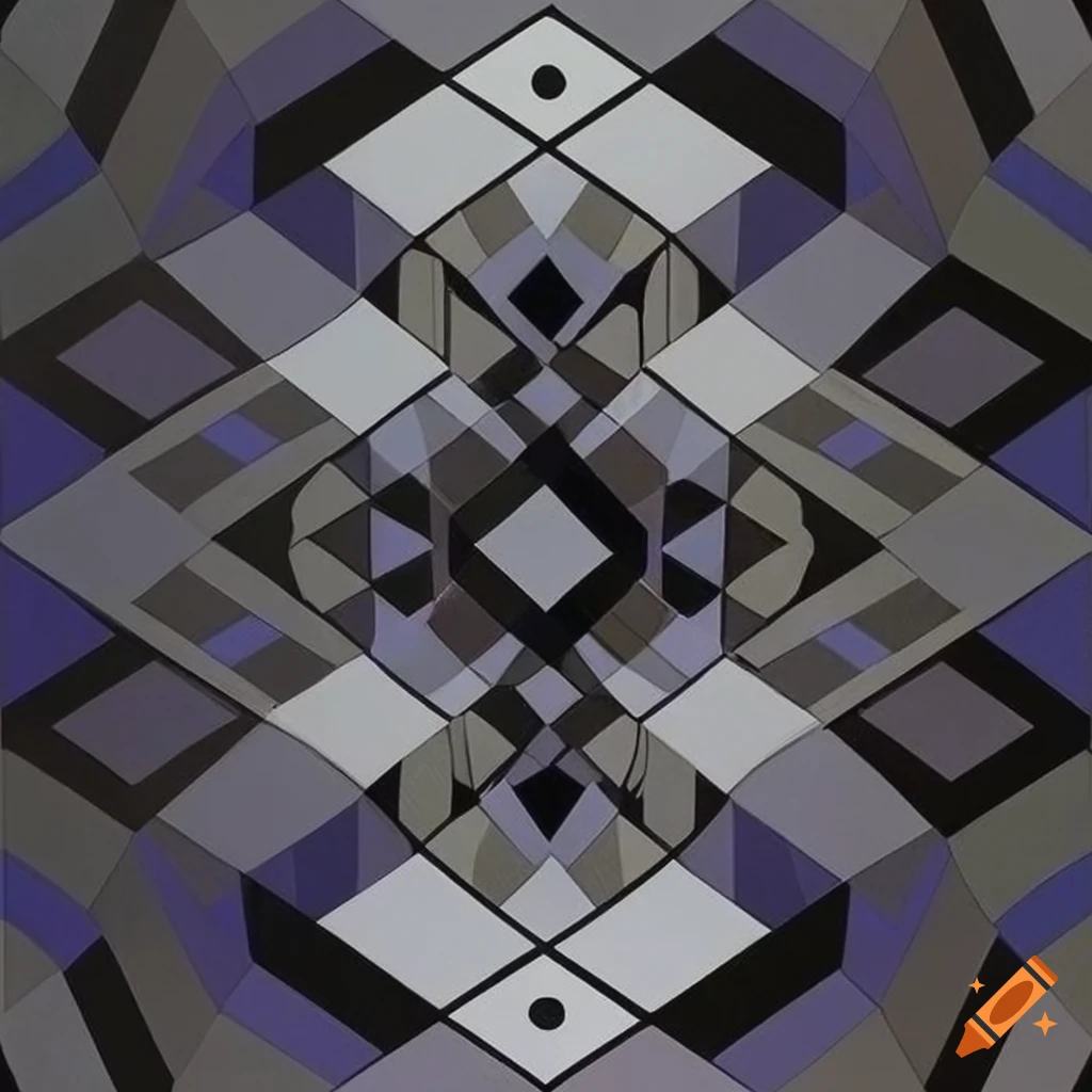 Surreal penrose paradox by victor vasarely