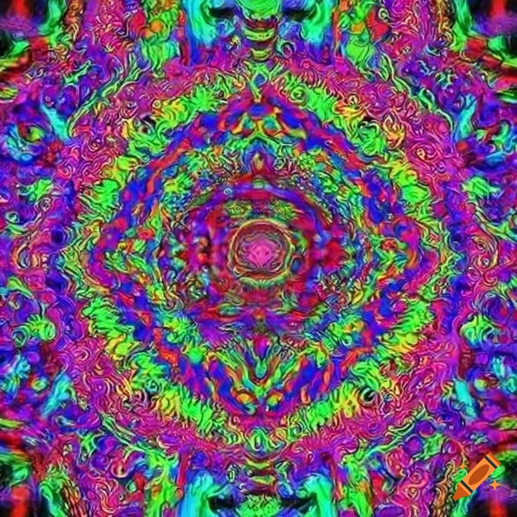 Trippy psychedelic dmt pattern on Craiyon