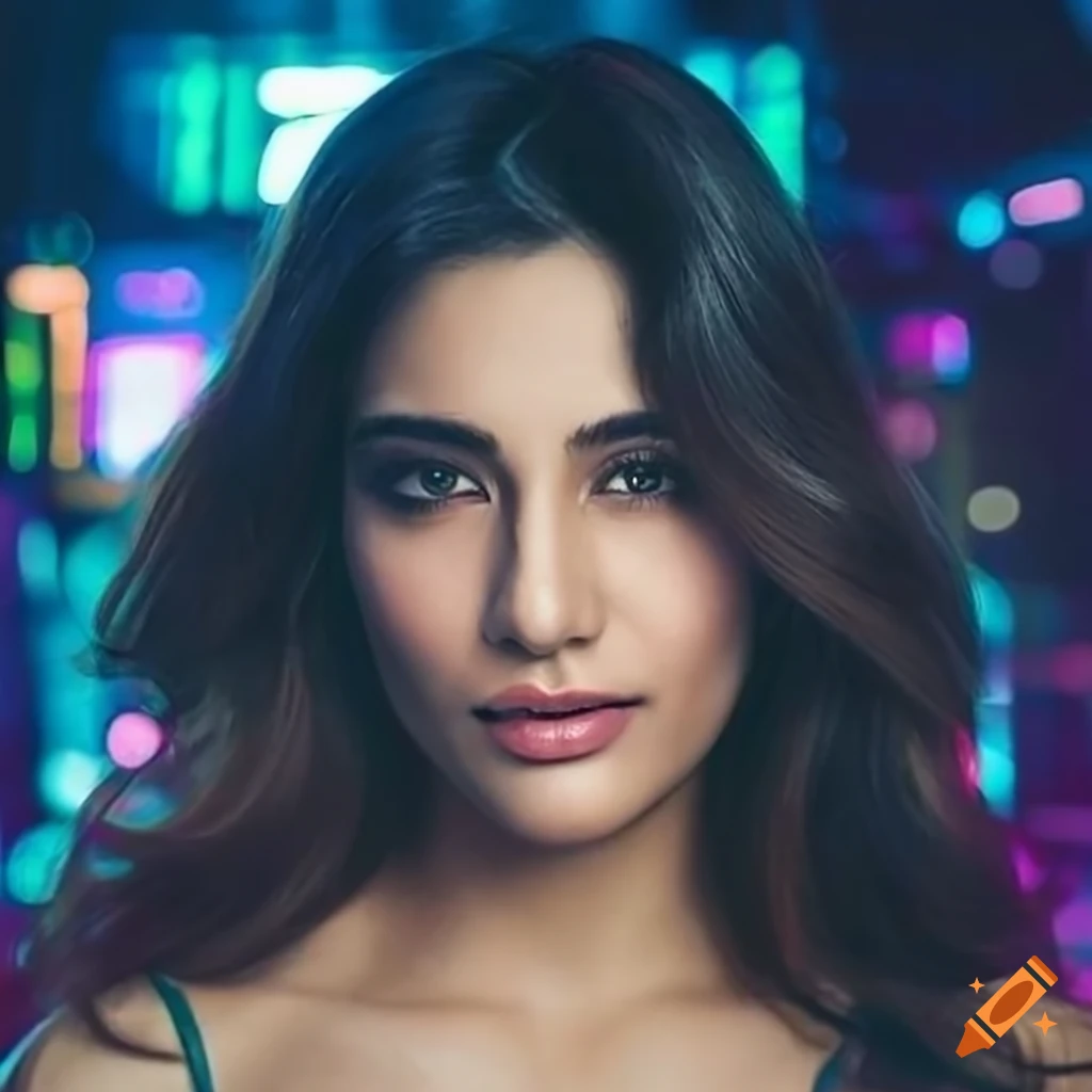 Closeup portrait of a stunning indian female action heroine on Craiyon