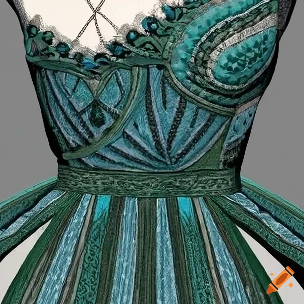 3d rendering of a patchwork plunge mini dress