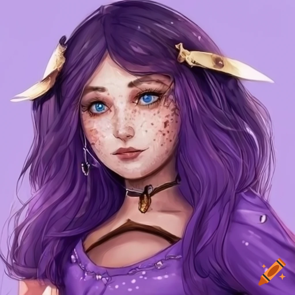 Sorceress with brown hair and freckles