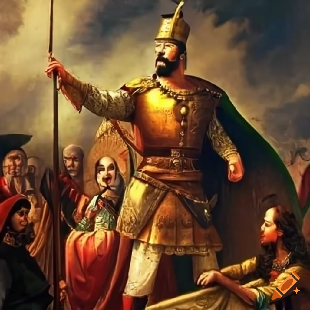 Painting Depicting The Battle Of Stefan Cel Mare At Vaslui
