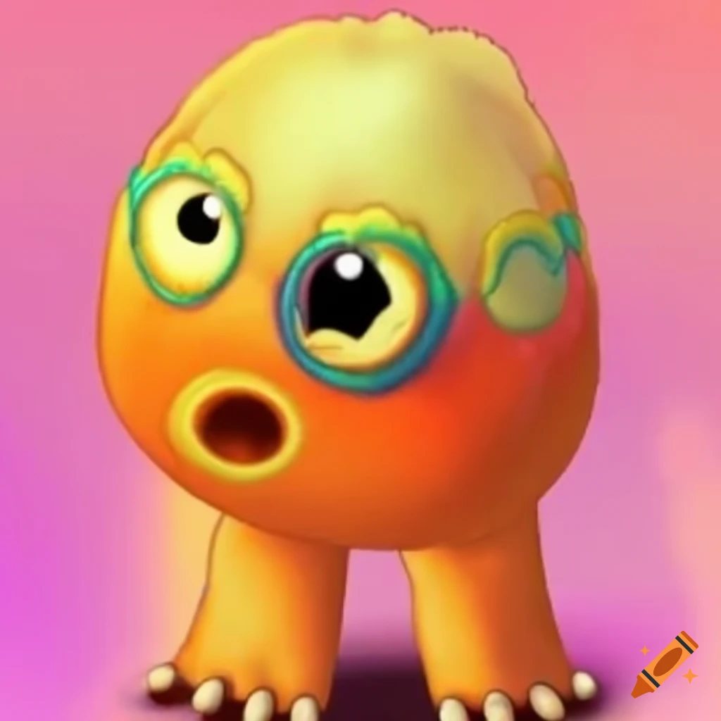 Emoji monster made from my singing monsters characters on Craiyon