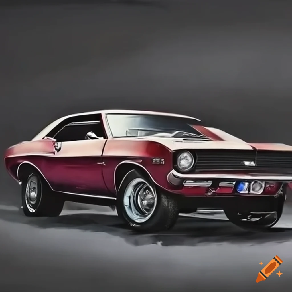 Hyper realistic painting of a 1969 camaro ss on Craiyon