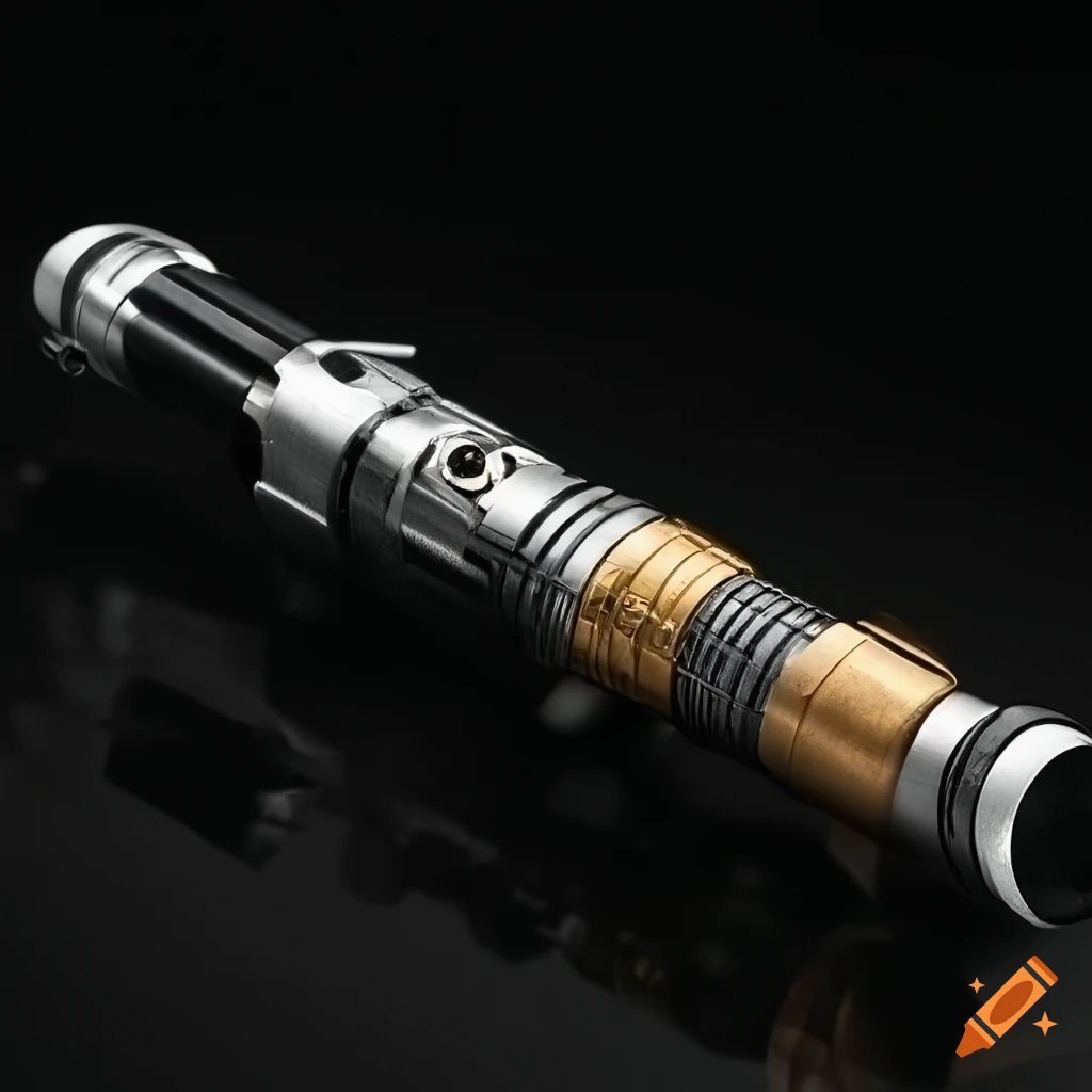 Detailed lightsaber with bronze and gold accents on Craiyon