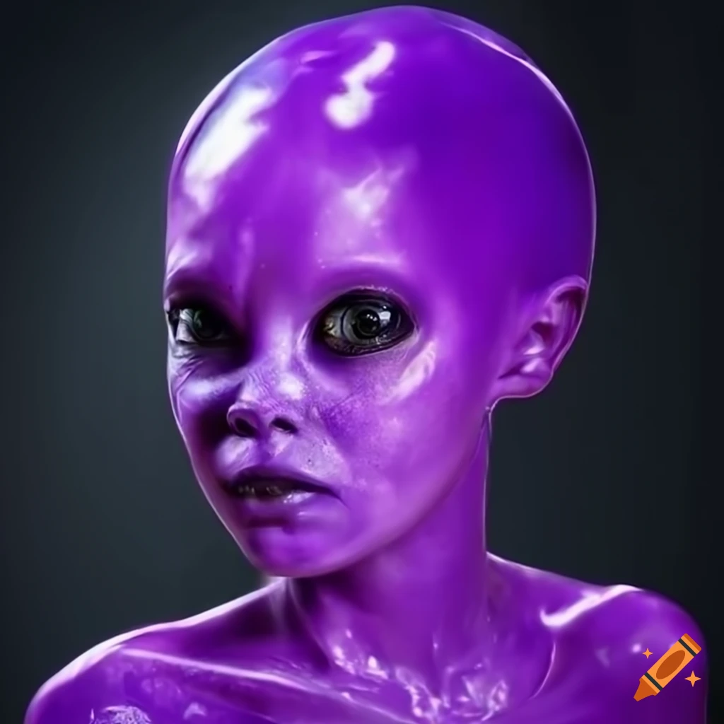 Big Bodied Beautiful Humanoid Alien Woman With Purple Skin On Craiyon 