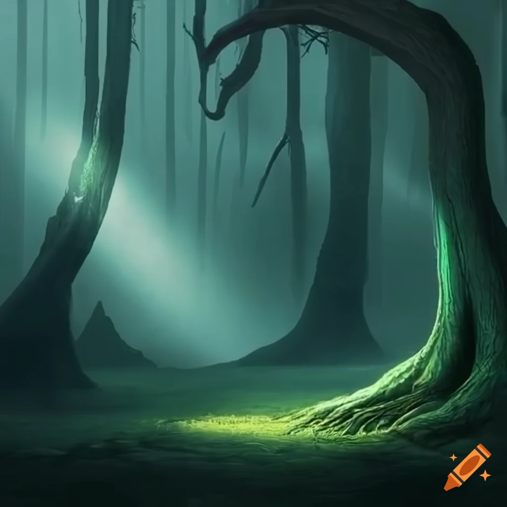 dark fantasy forest artwork