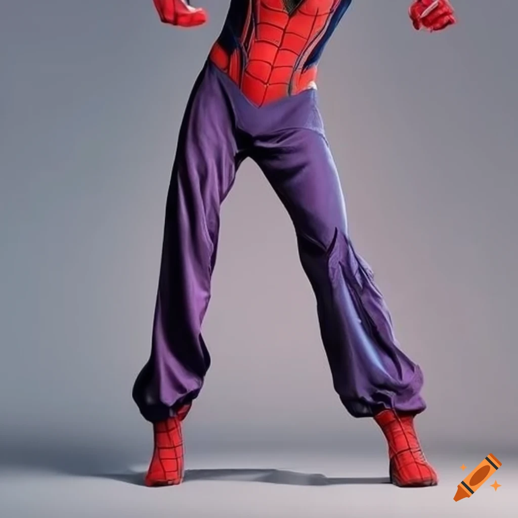 Spider man wearing baggy pants on Craiyon
