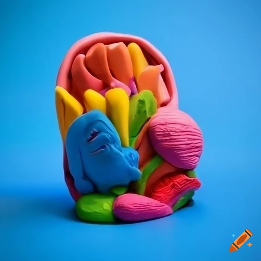 Plasticine sculpture of a paradise on Craiyon