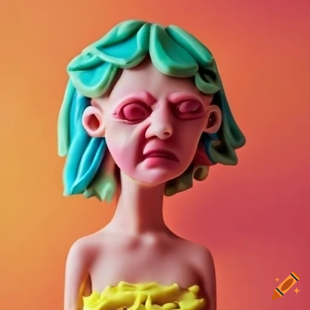 Plasticine sculpture of a paradise