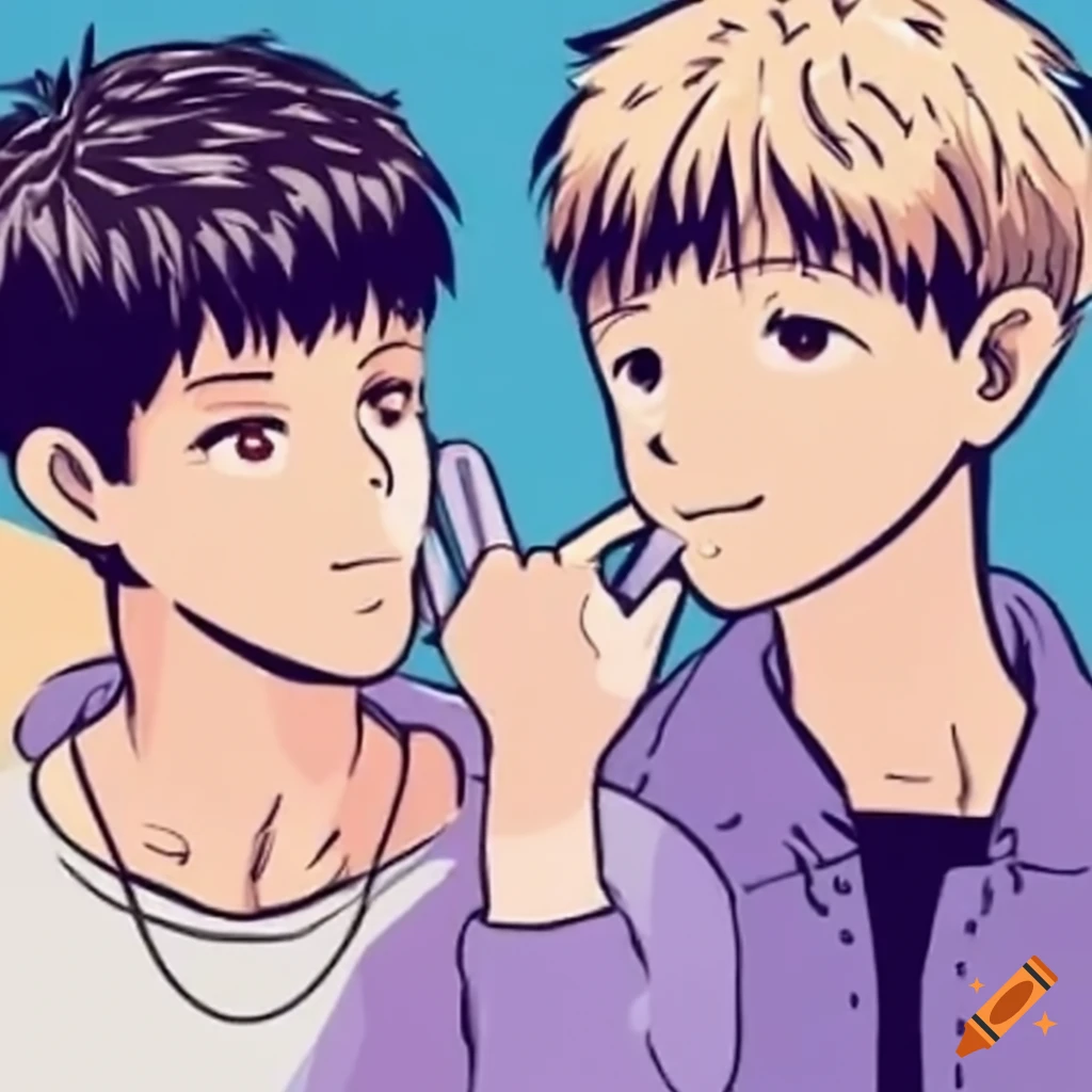 image of a distant group of boys
