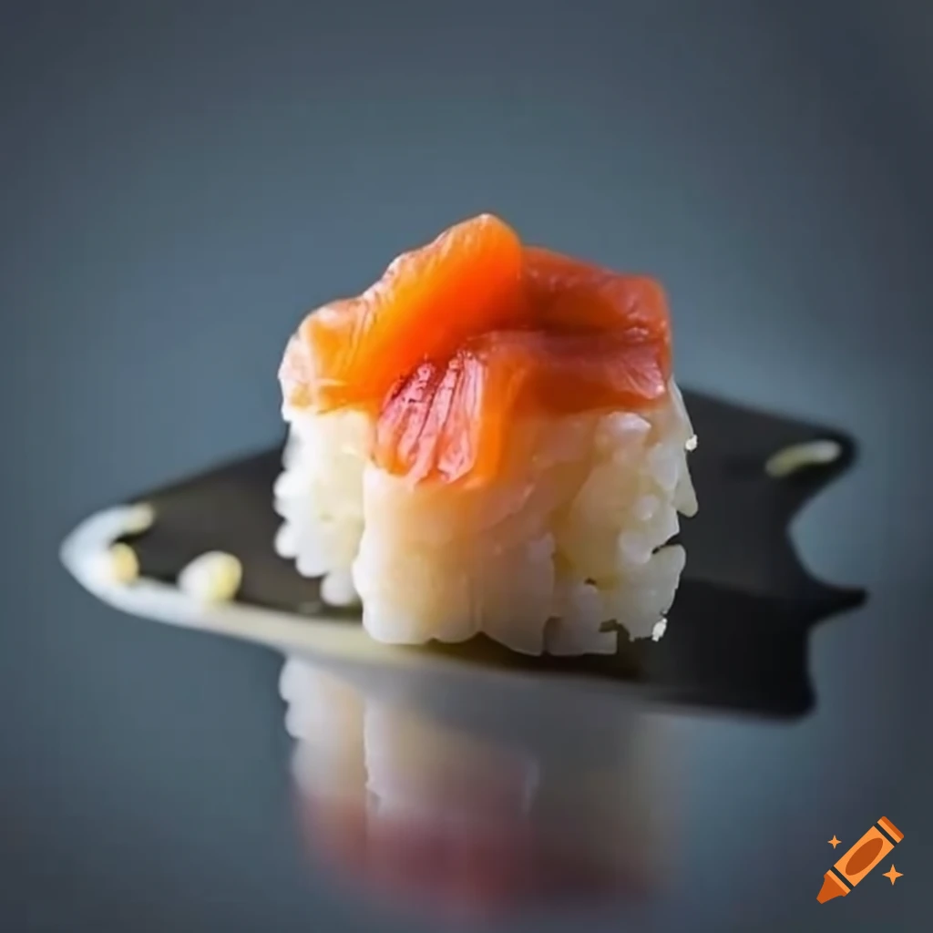 mouthwatering Maki sushi with salmon and truffle