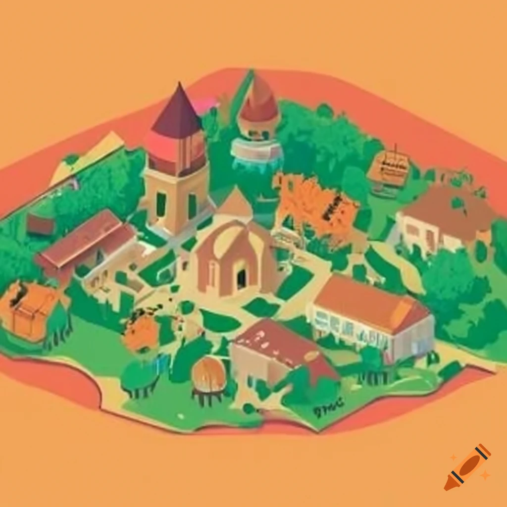 Top-down view of an archeological camp in indiana on Craiyon