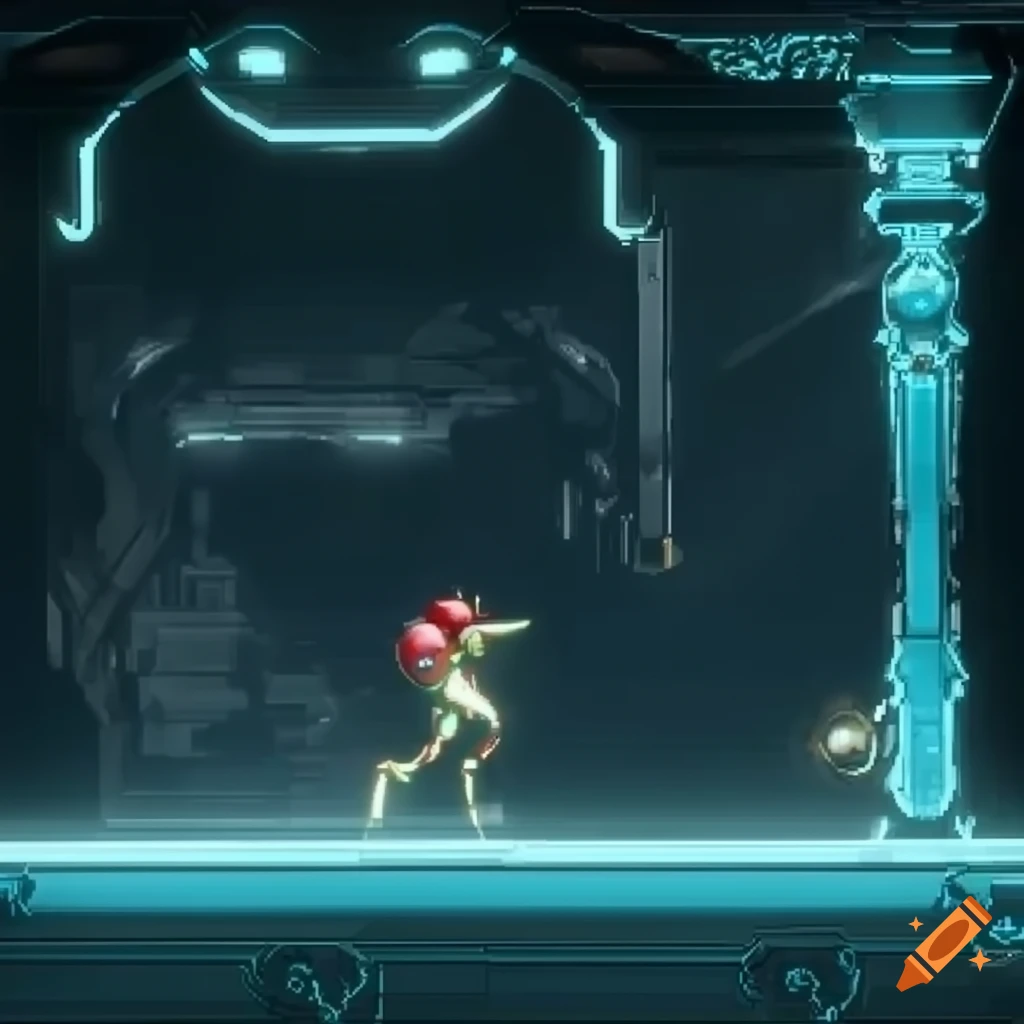 high-resolution tiles of Metroid Dread game