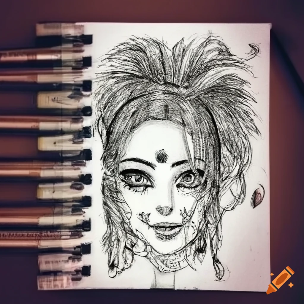 sketch of a Mardi Gras celebration