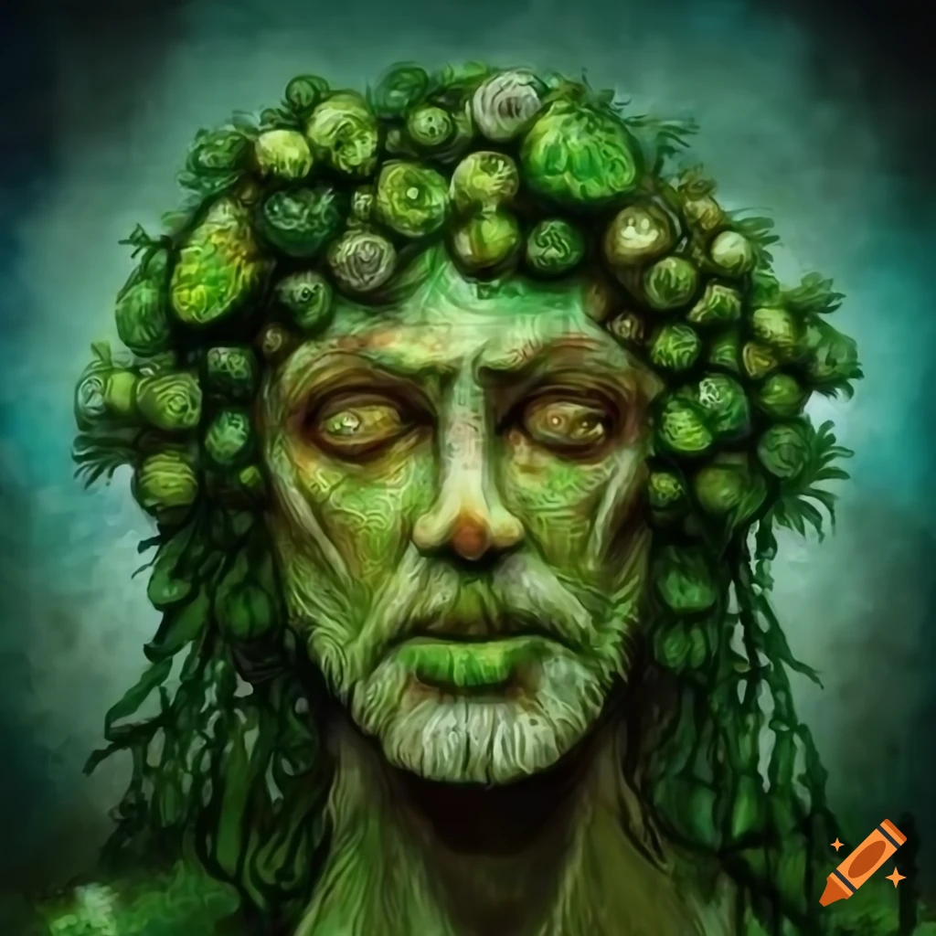 image of a Green Man in the evening