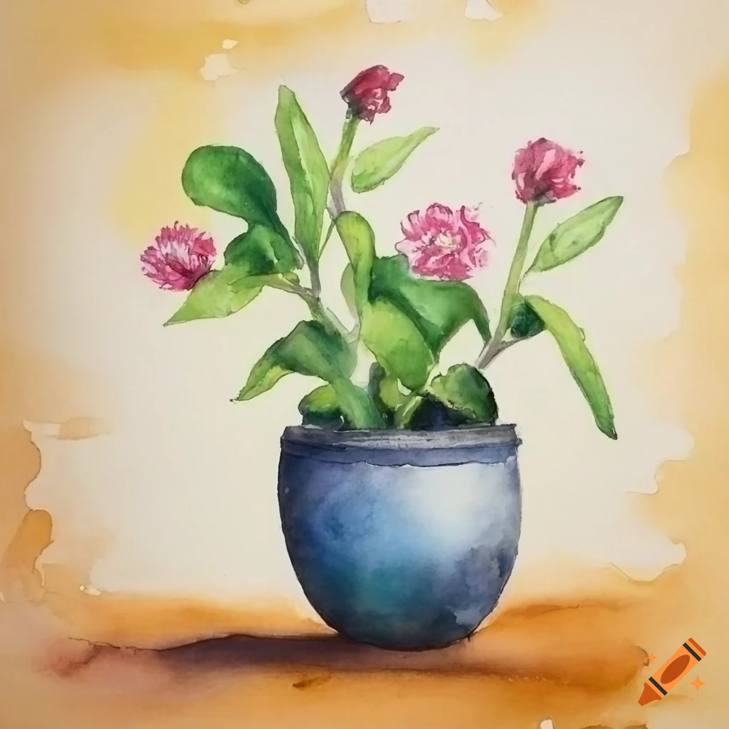 Flower pot sketch | Flower drawing, Plant sketches, Pencil drawings of  flowers