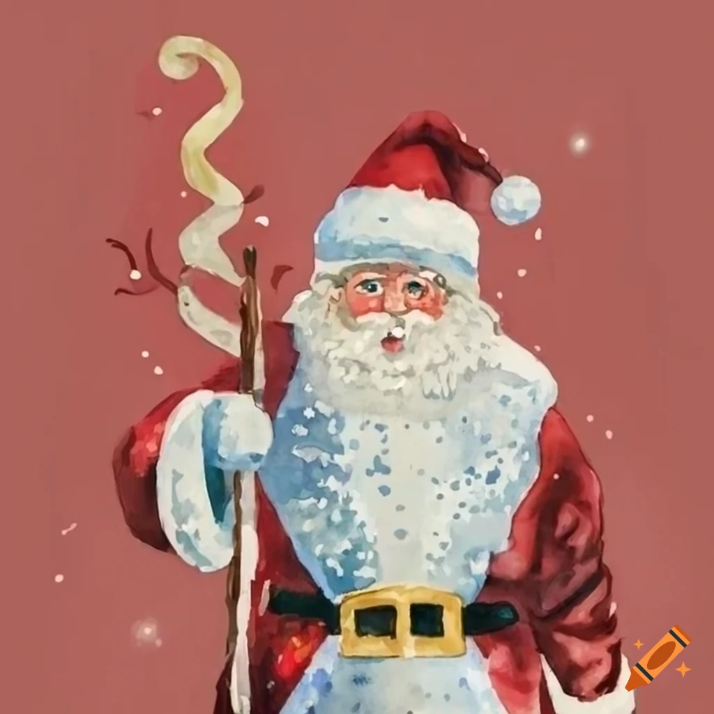 Santa claus father christmas detailed sketch Vector Image
