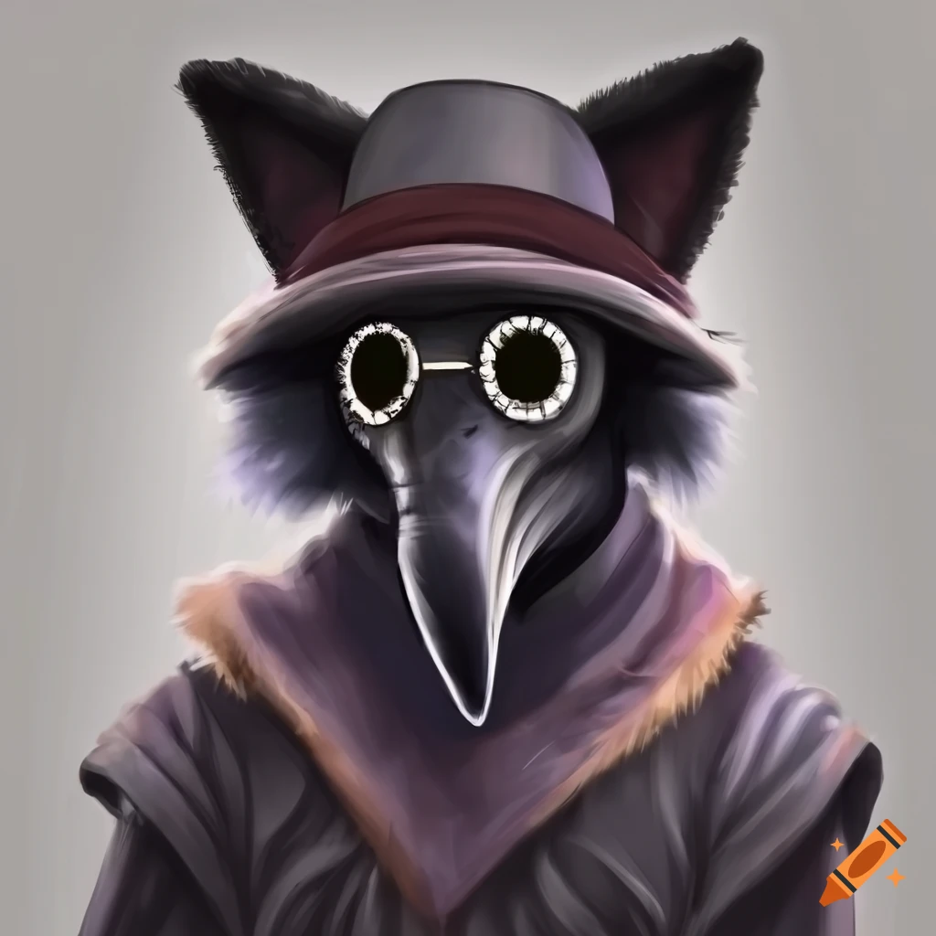 plague doctor with cat ears