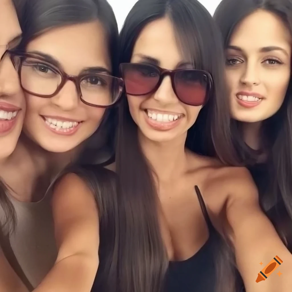 Group Selfie Of Beautiful Brunette Models On Craiyon 0923