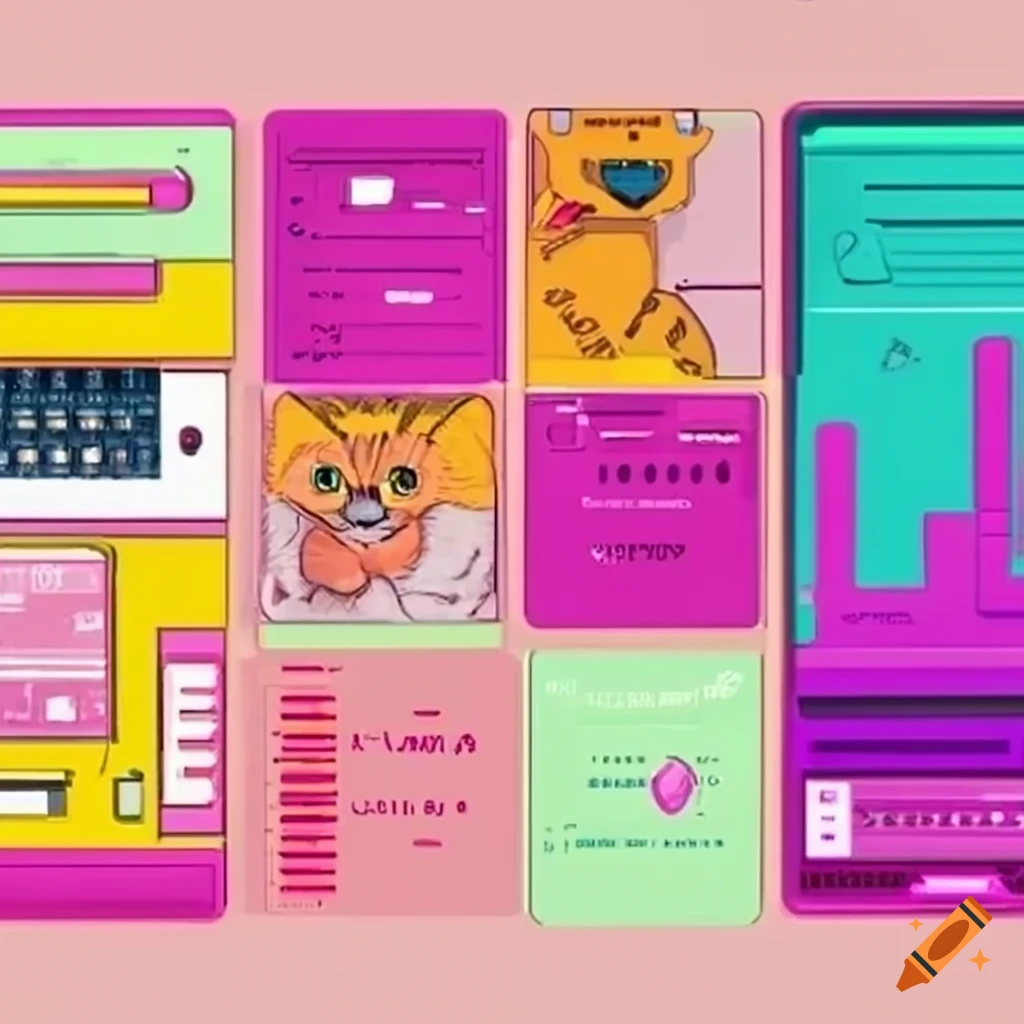 80s style program interface for modeling cats