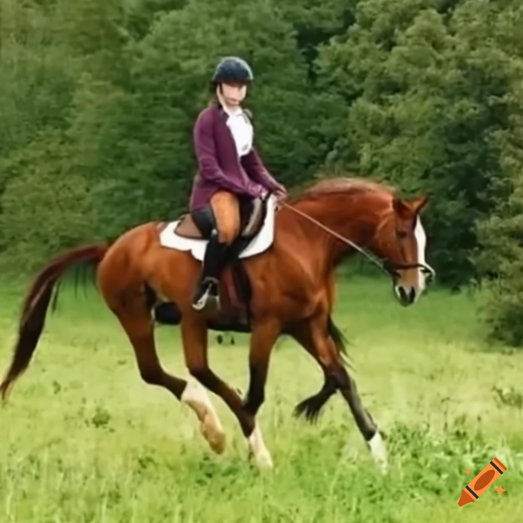 Horse tackling in a sports event on Craiyon
